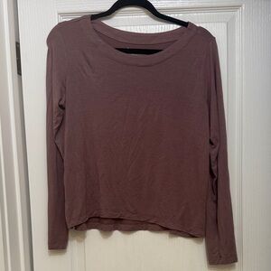 Betabrand Mauve Long Sleeve Tee